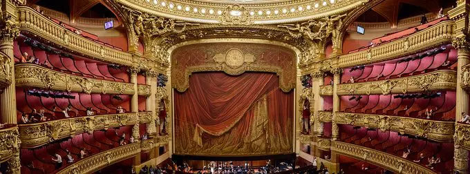 The inside of the opera