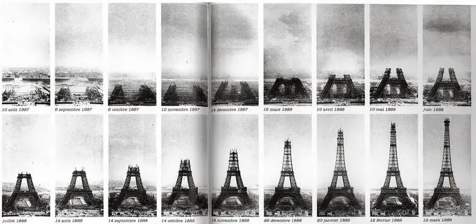 Photos construction Tour Eiffel
