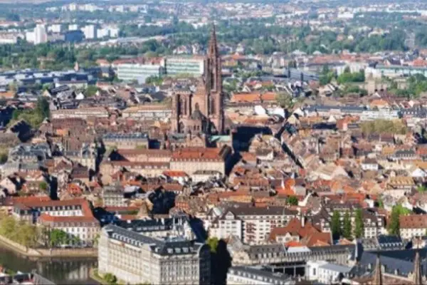 Aerial view of Strasbourg
