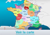 Carte des regions de France