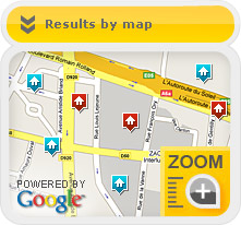 Paris hotels results by map