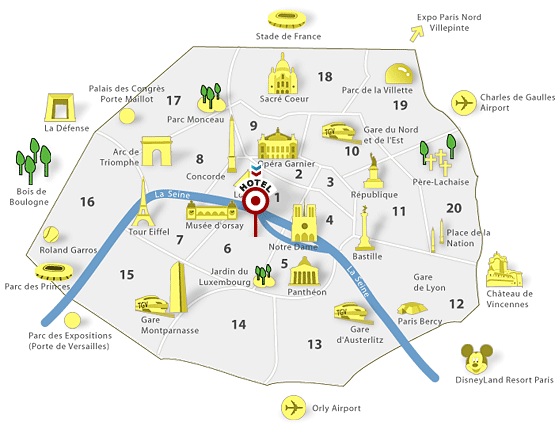 carte Hotel Odeon Saint Germain