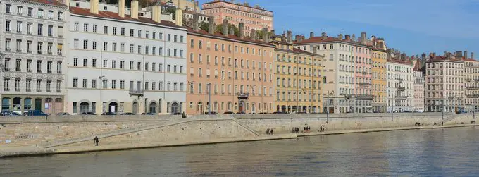 River and houses in Lyon