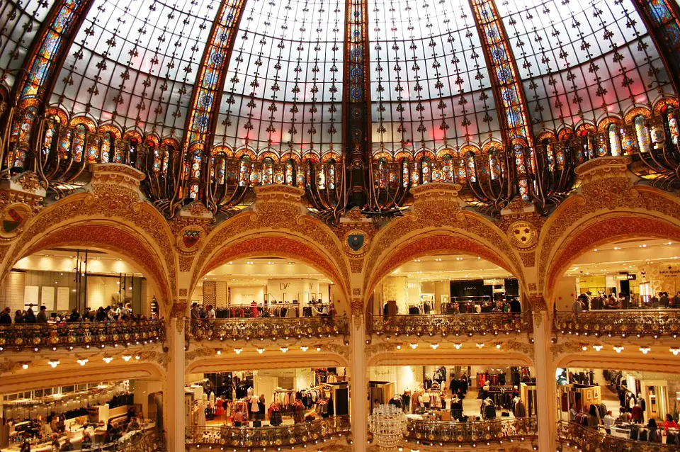 The Galeries Lafayette, the most famous Parisienne shopping center