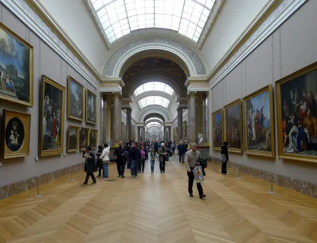 One of the many galleries you can find in the Louvre