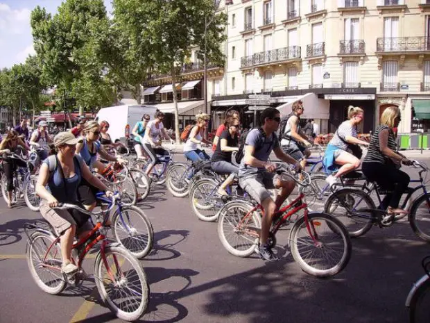Randonnée en vélo dans Paris