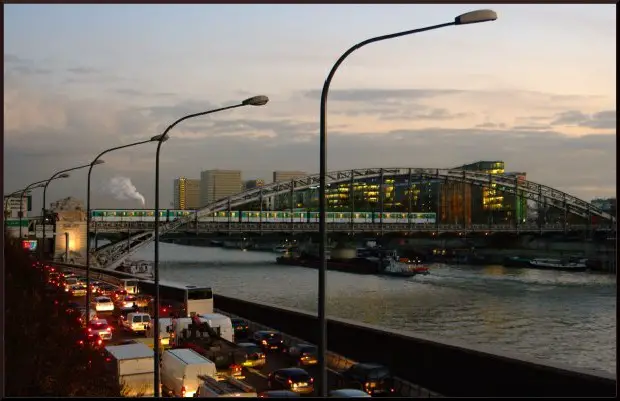 Traffic jam in Paris