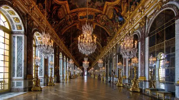 A view of the Hall of Mirrors