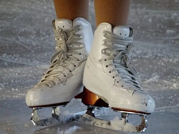 Skates on ice
