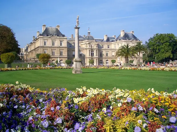 Paris Sun Tuileries grass