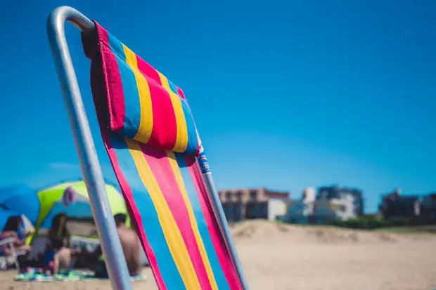 Deckchair beach summer sea