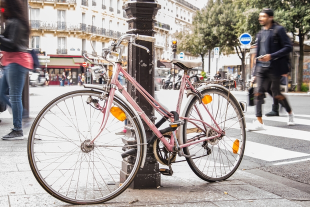 bicycle in a Parisian street