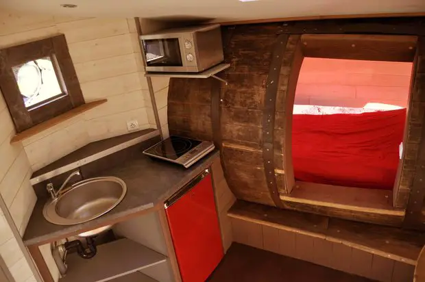 Sleep in a cider barrel