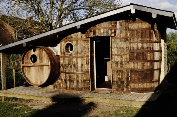 Sleep in a cider barrel