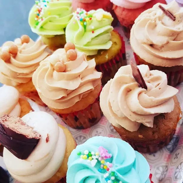 Multicolored cupcakes