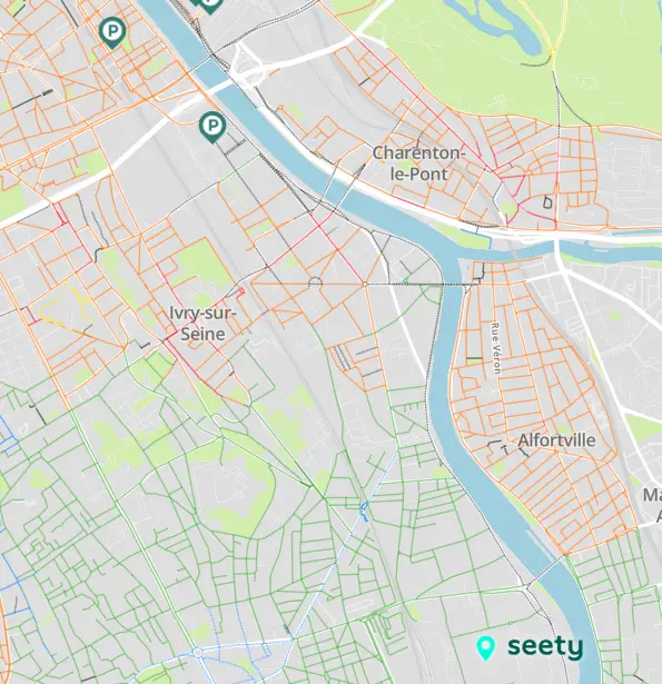 Map of Ivry-sur-Seine on Seety