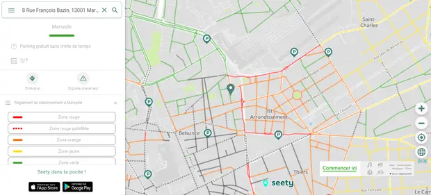 Map 1st Arrondissement Marseille