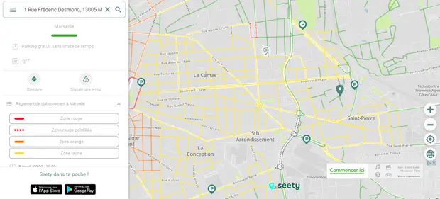 Map 5th Arrondissement Marseille