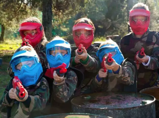 Paintball birthday party kids