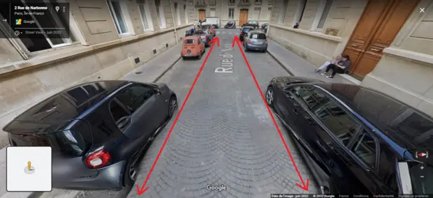 Free parking spots in Rue de Narbonne