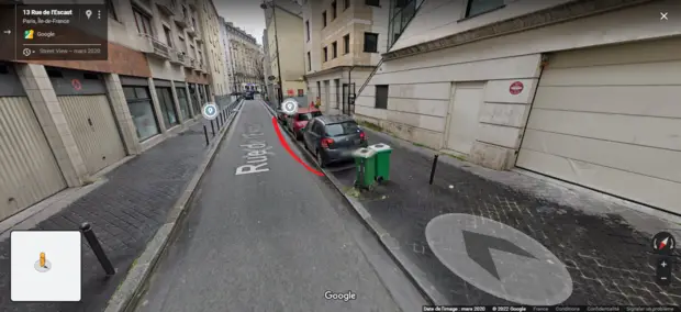 Free parking spots in Rue de l'Escaut