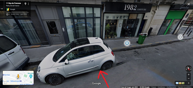 Free parking spot in Rue du Ponceau