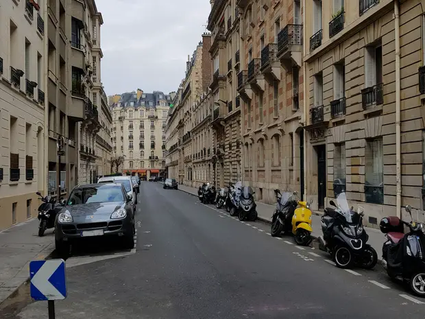 Cars parked in the street