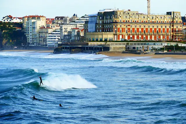 Surfing at Biarritz
