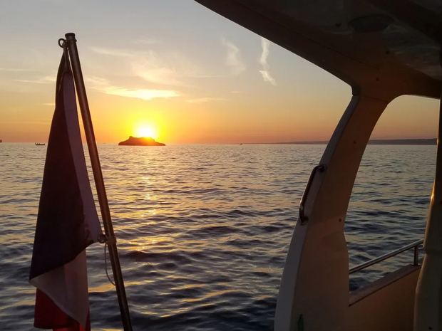 Evening on a boat