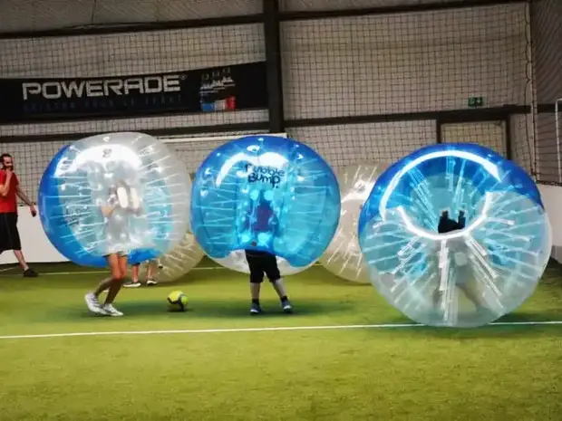 Bubble soccer with friends