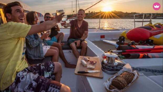 Party on a catamaran