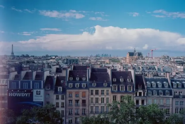 View on Paris Rooftops from the 6th Level