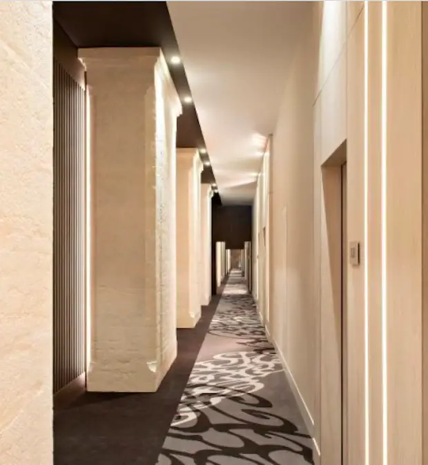 corridor of the intercontinental lyon hotel dieu