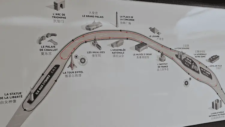 The map of the cruise