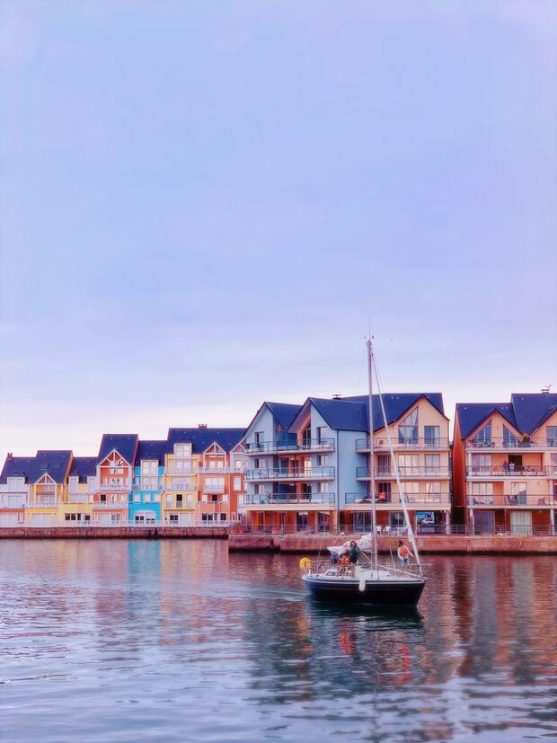 The colored houses of Deauville