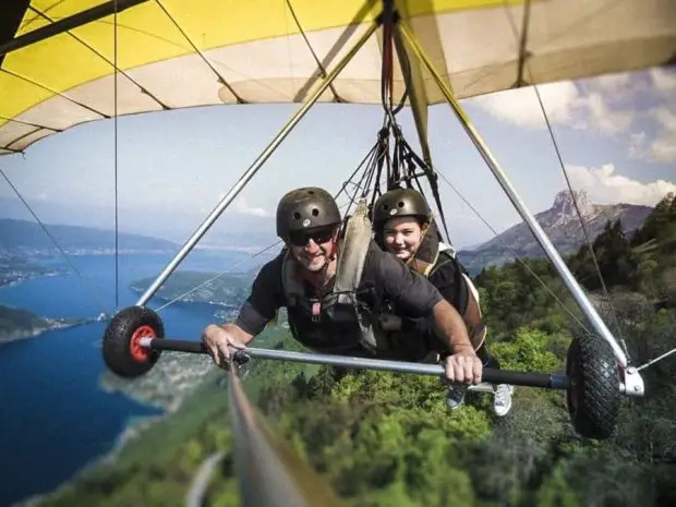 first time hang gliding