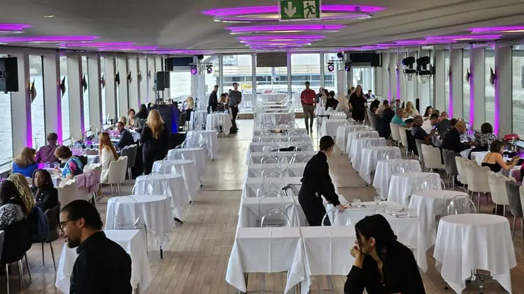 The dining room of the cruise