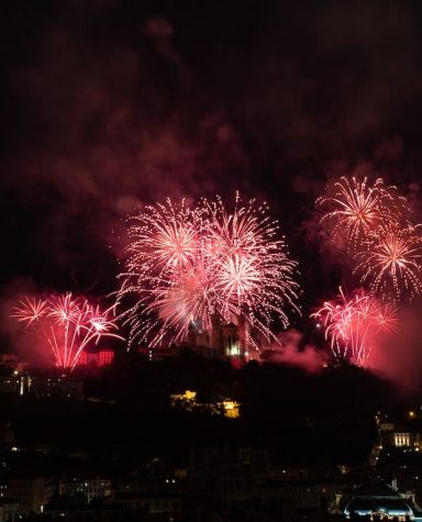 firework 14th July Lyon