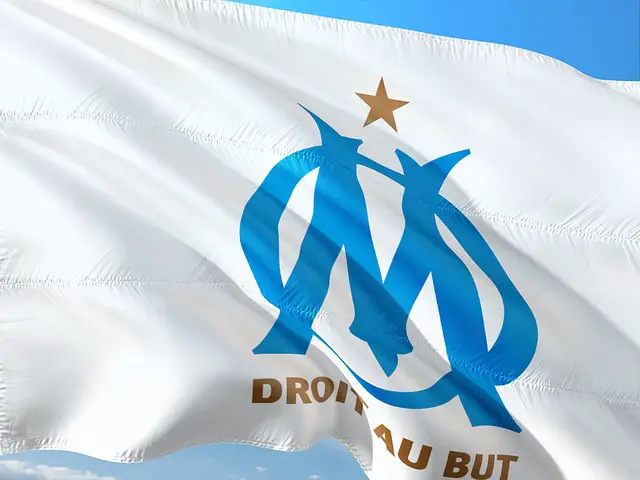 The Olympique de Marseille flag