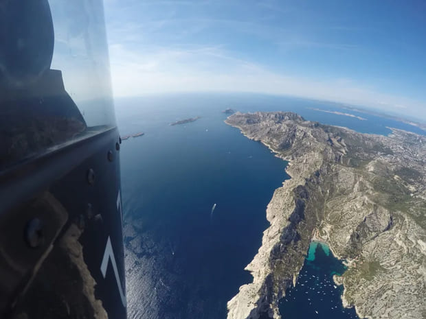 helicopter ride over Marseille