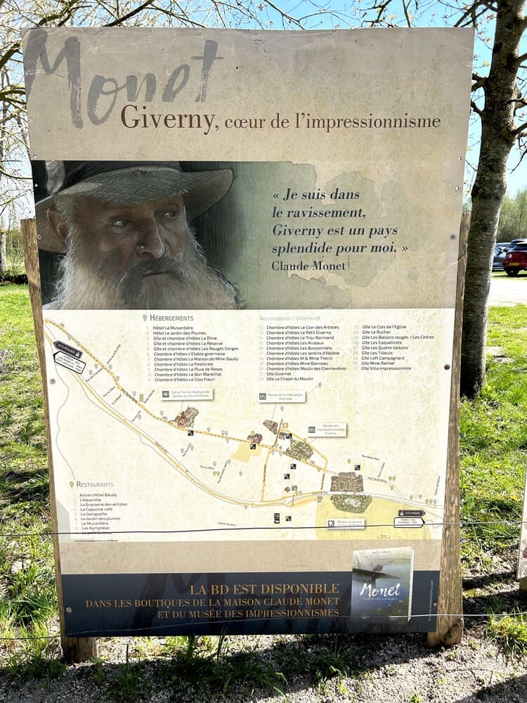 The sign before entering the house
