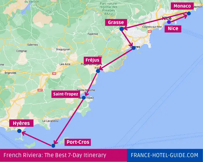 french riviera road trip itinerary