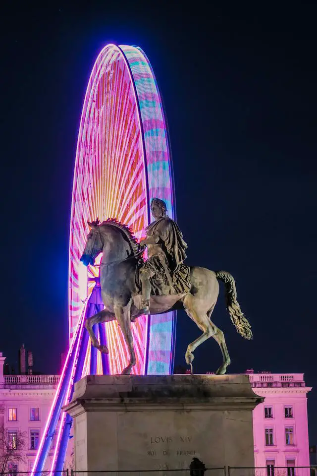 Lyon at night