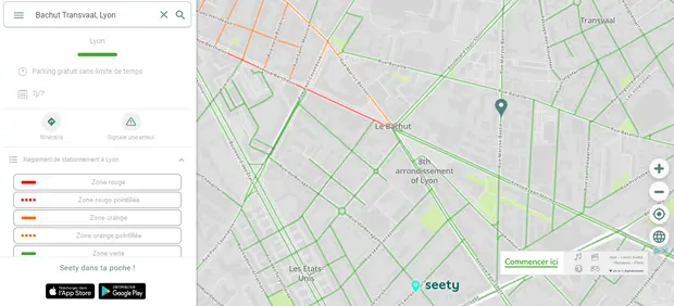 Map of Bachut neighbourhood on Seety