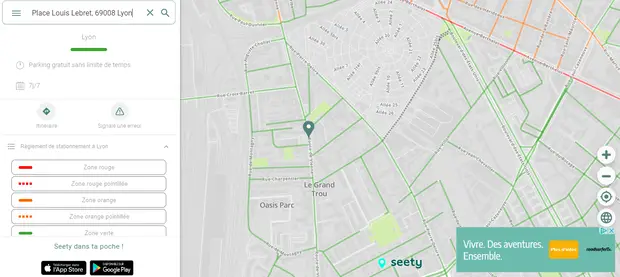 Map of Grand Trou neighbourhood on Seety