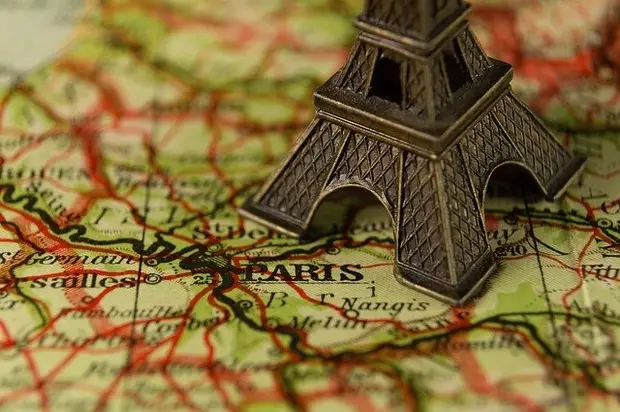 Paris on a map