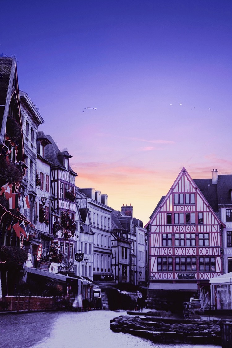 Rouen half timbered house