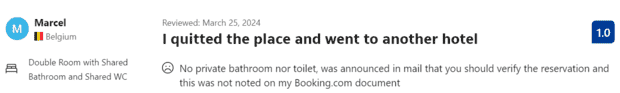 Shower and toilet
