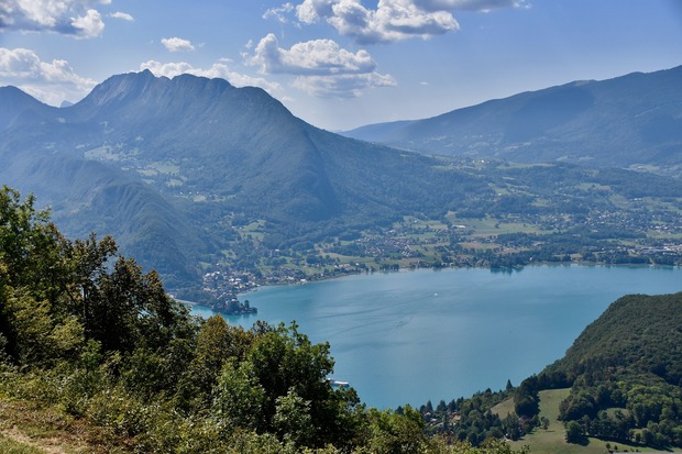 View on Annecy Lake during a hike