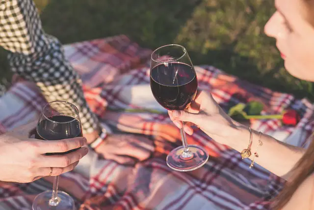 people with wine glasses